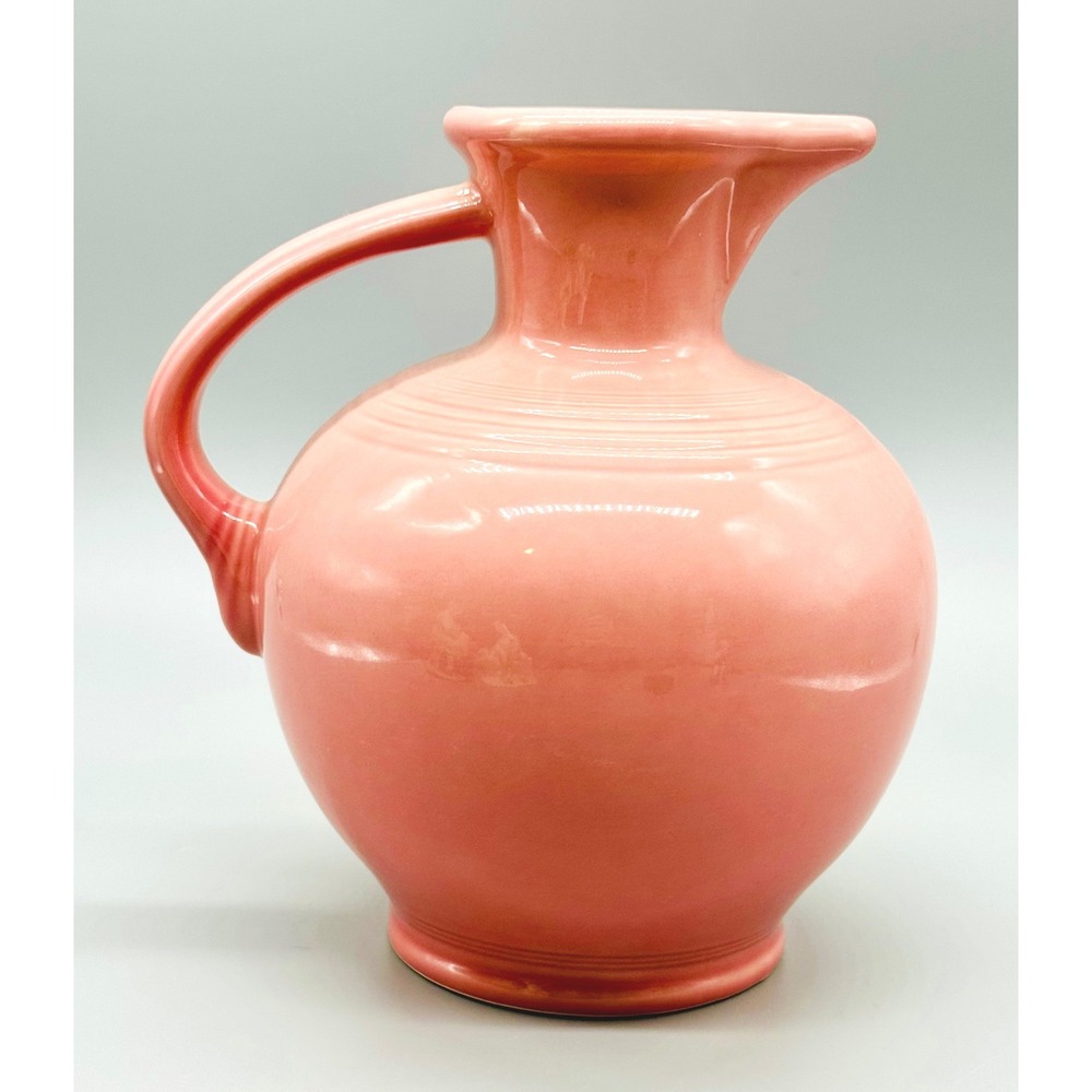 Vintage Fiesta Ware Water Open Carafe Pitcher Rose Pink Retired  7.25 inch